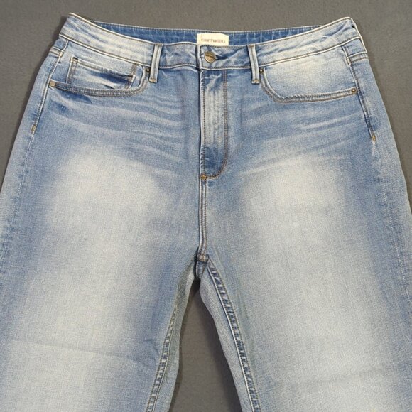 Driftwood Jeans Women's 32x27 Blue Royce Straight Raw Hems High Rise Denim - Picture 4 of 11